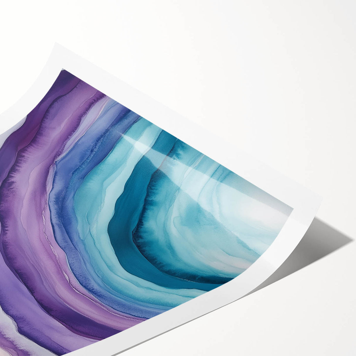 Colorful Abstract Wall Art – Teal & Violet Modern Canvas Design
