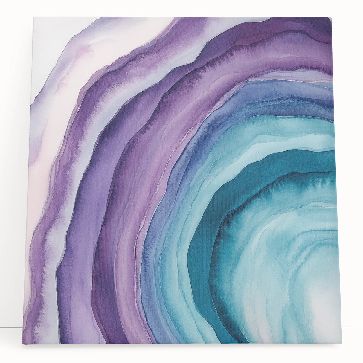 Colorful Abstract Wall Art – Teal & Violet Modern Canvas Design