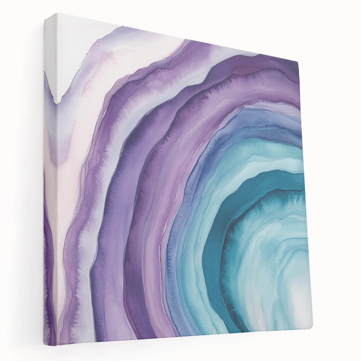 Colorful Abstract Wall Art – Teal & Violet Modern Canvas Design