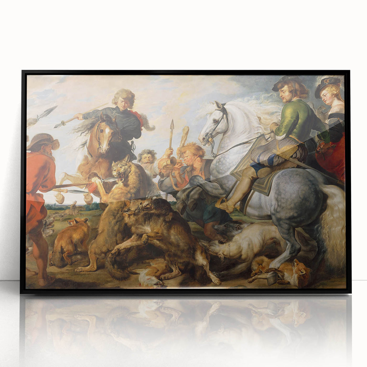 Baroque Hunting Scene Wall Art – Dramatic Masterpiece of Action