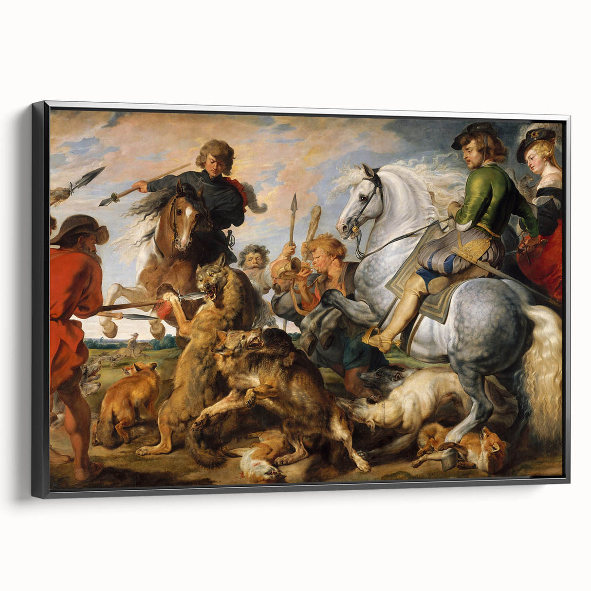 Baroque Hunting Scene Wall Art – Dramatic Masterpiece of Action