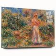 Impressionist Garden Scene Wall Art - Renoir's Woman in Pink and White