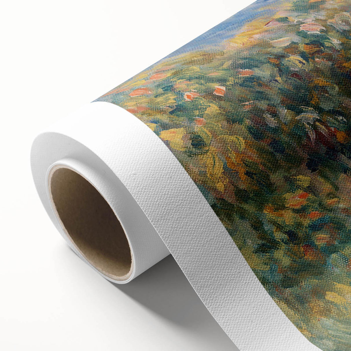 Impressionist Garden Scene Wall Art - Renoir's Woman in Pink and White
