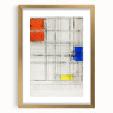 Modern Wall Art - Abstract Geometric Composition Print for Bold Decor