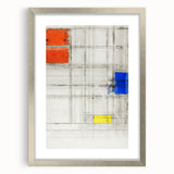 Modern Wall Art - Abstract Geometric Composition Print for Bold Decor
