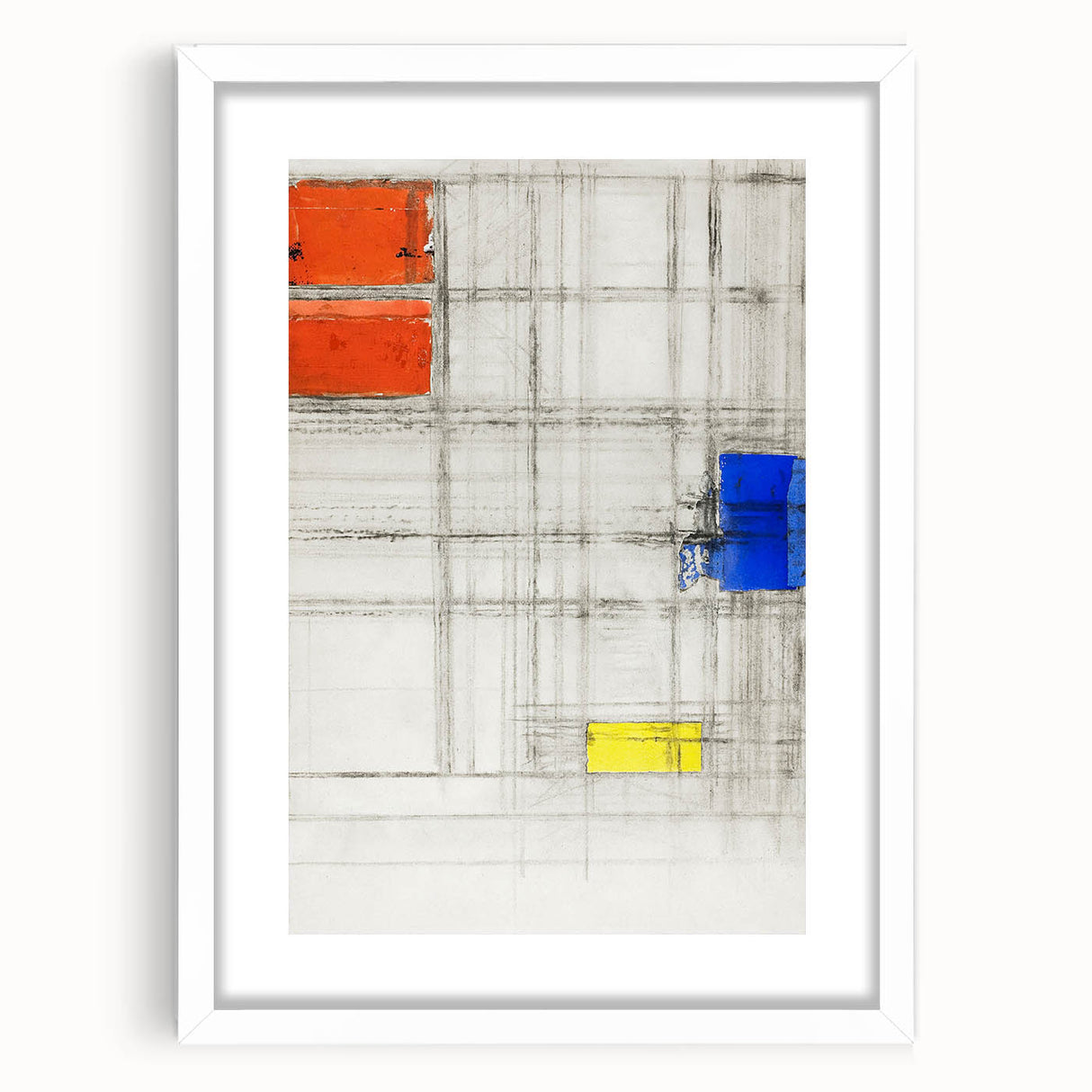 Modern Wall Art - Abstract Geometric Composition Print for Bold Decor