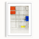 Modern Wall Art - Abstract Geometric Composition Print for Bold Decor