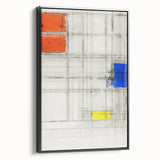 Modern Wall Art - Abstract Geometric Composition Print for Bold Decor