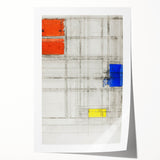 Modern Wall Art - Abstract Geometric Composition Print for Bold Decor