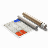 Modern Wall Art - Abstract Geometric Composition Print for Bold Decor