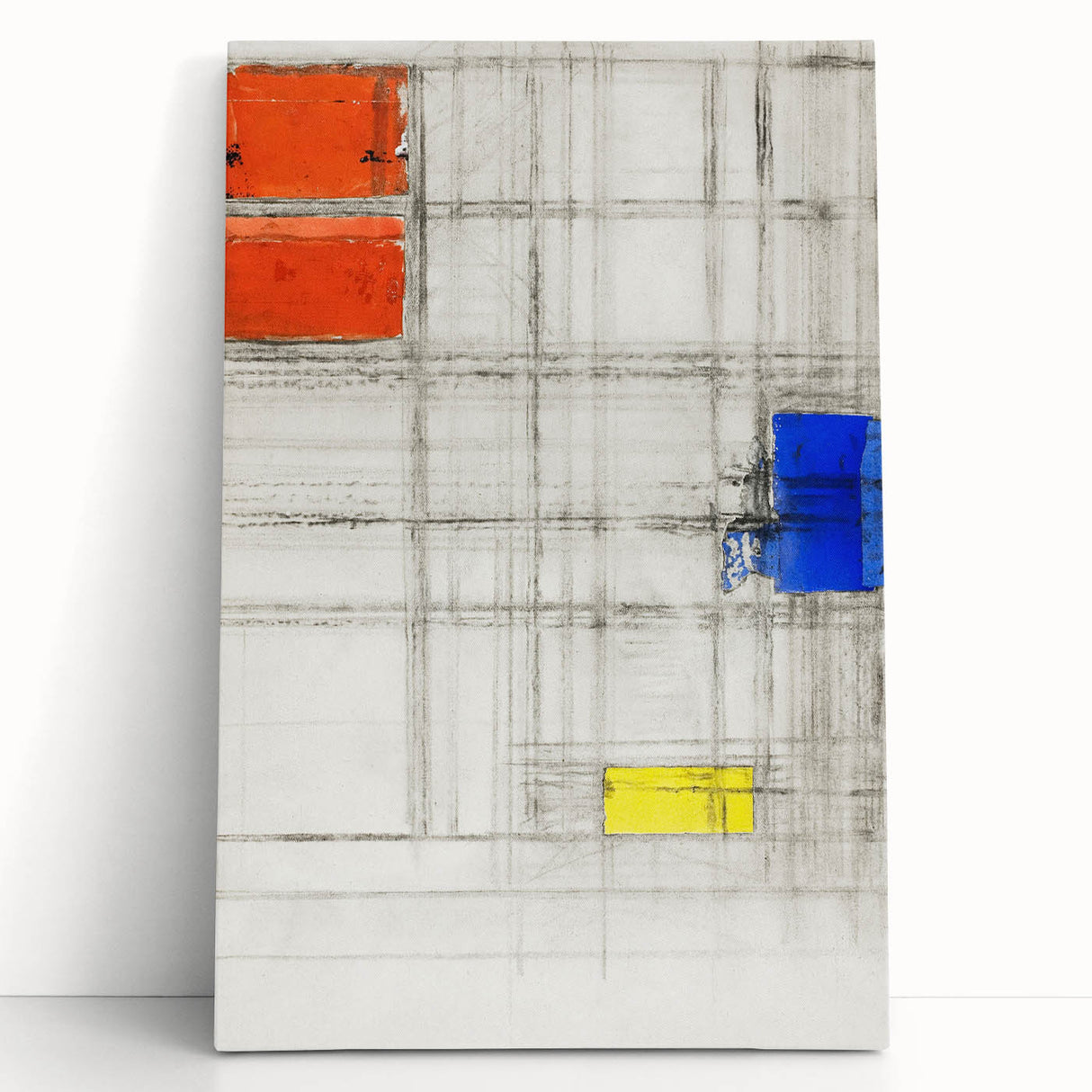 Modern Wall Art - Abstract Geometric Composition Print for Bold Decor