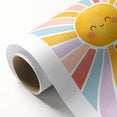 Playroom Wall Art - Cheerful Sunburst Kids Room Decor for Girls