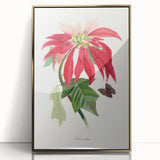 Romanticism Art - Poinsettia Flower Painting with Historical Elegance