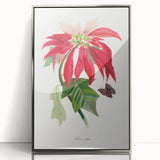 Romanticism Art - Poinsettia Flower Painting with Historical Elegance