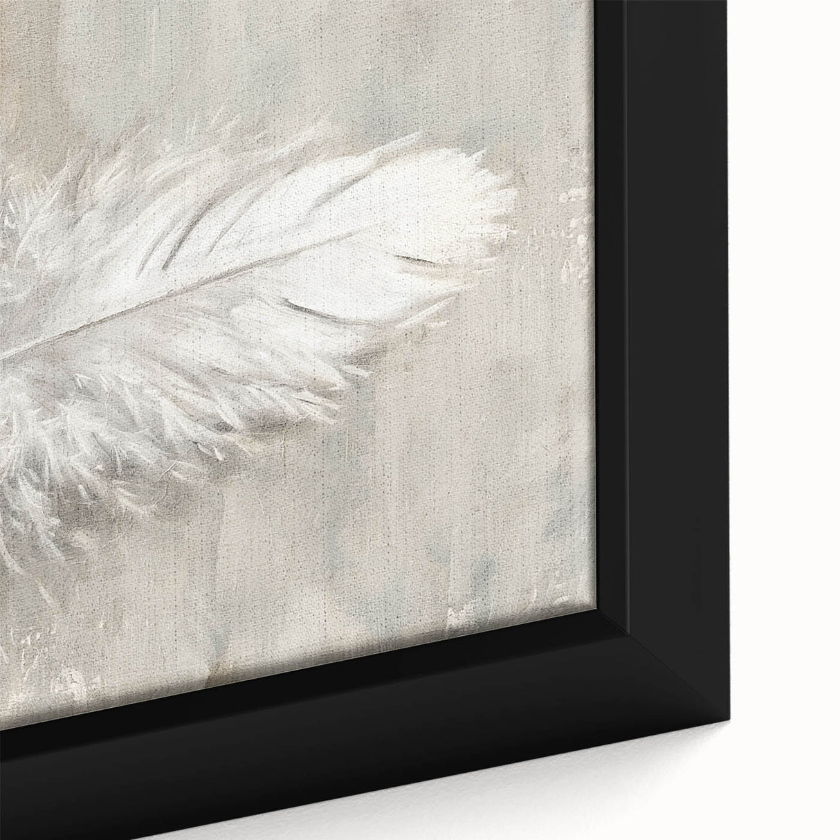 Framed Dining Room Prints - Neutral Feather Artwork for Dining Area