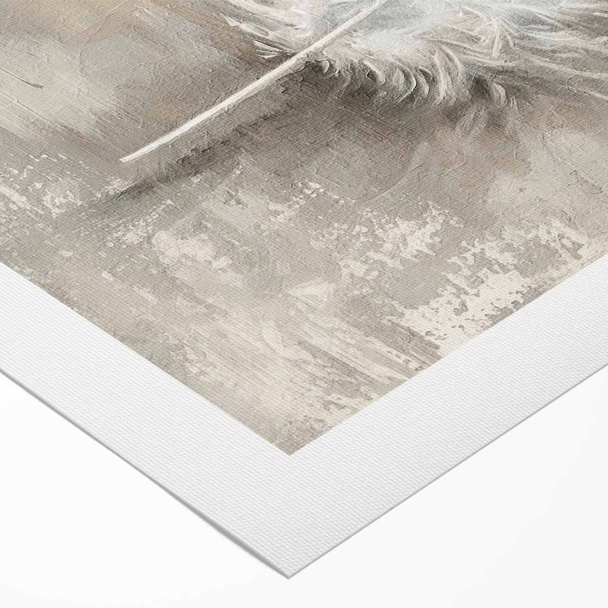 Framed Dining Room Prints - Neutral Feather Artwork for Dining Area