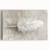 Framed Dining Room Prints - Neutral Feather Artwork for Dining Area