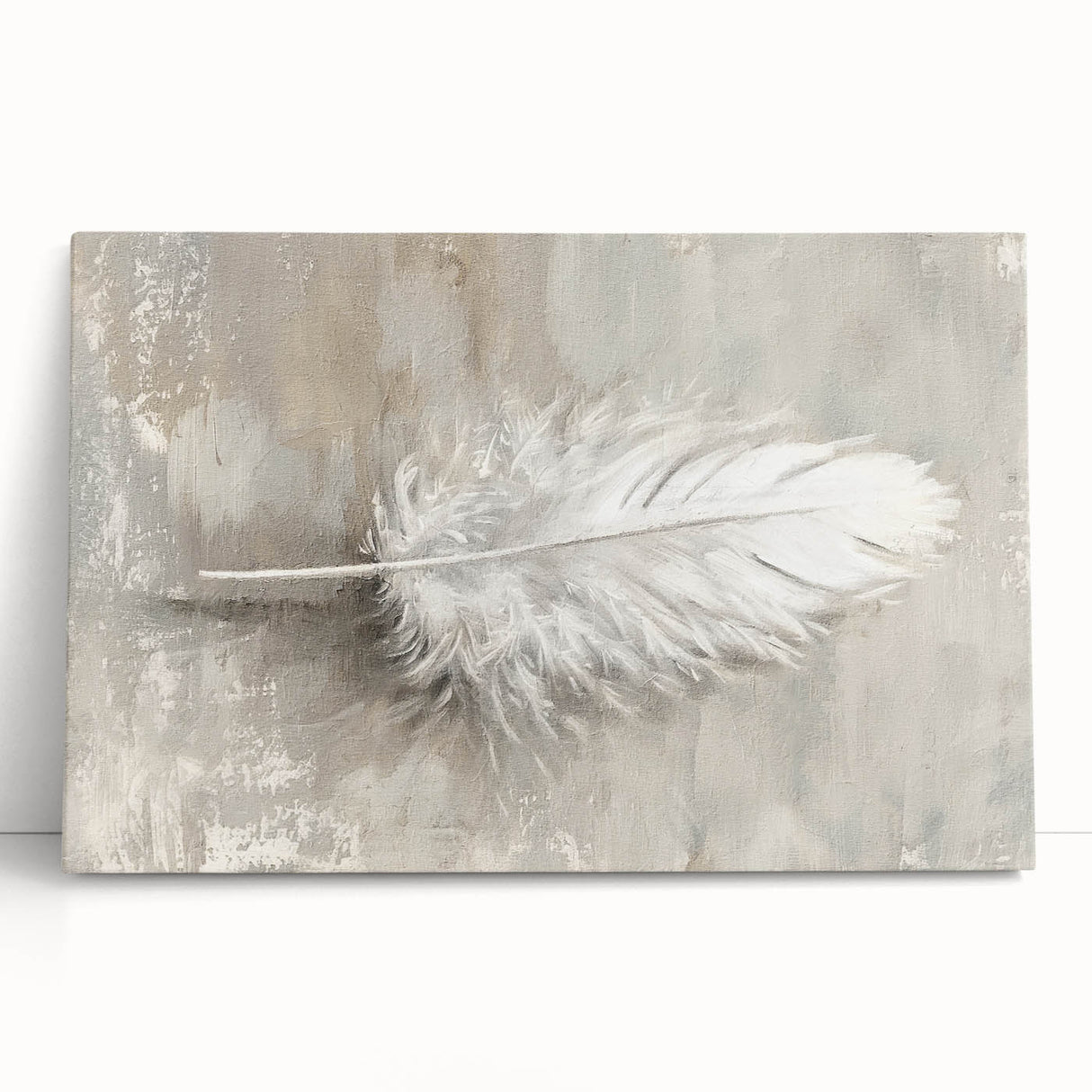 Framed Dining Room Prints - Neutral Feather Artwork for Dining Area