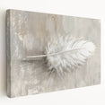 Framed Dining Room Prints - Neutral Feather Artwork for Dining Area