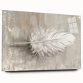 Framed Dining Room Prints - Neutral Feather Artwork for Dining Area