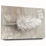 Framed Dining Room Prints - Neutral Feather Artwork for Dining Area
