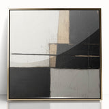 Modern Monochrome Abstract Wall Art – Large Canvas & Framed Print