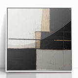 Modern Monochrome Abstract Wall Art – Large Canvas & Framed Print