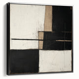 Modern Monochrome Abstract Wall Art – Large Canvas & Framed Print