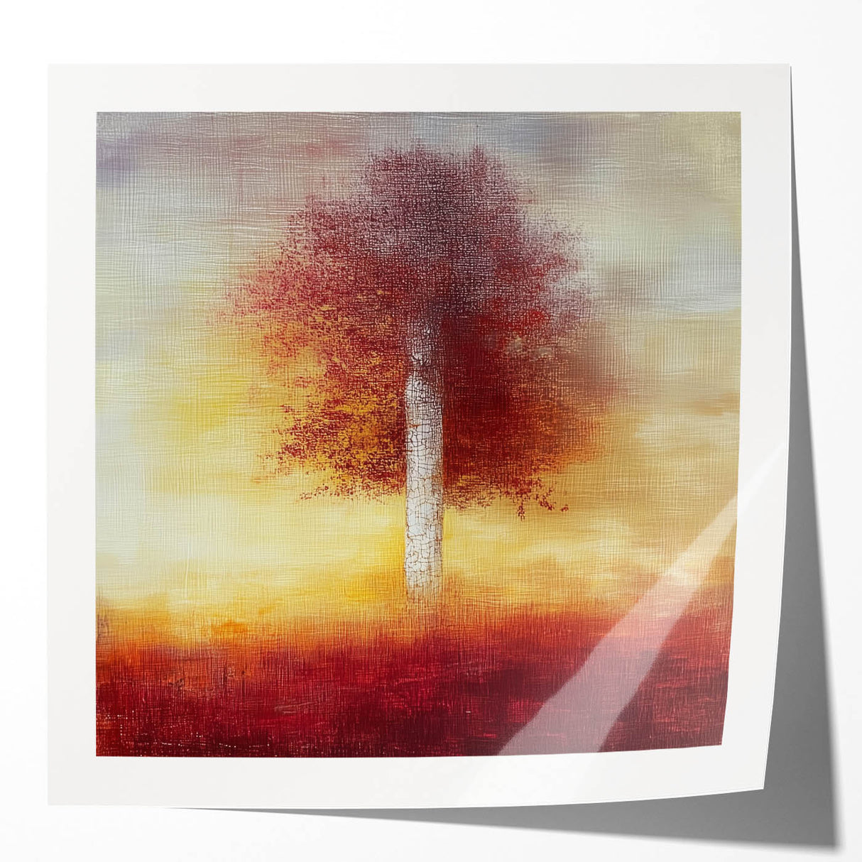 Abstract floral print mockup showcasing vibrant colors and intricate designs on glossy paper. Ideal for modern home decor, it highlights artistic details and texture.