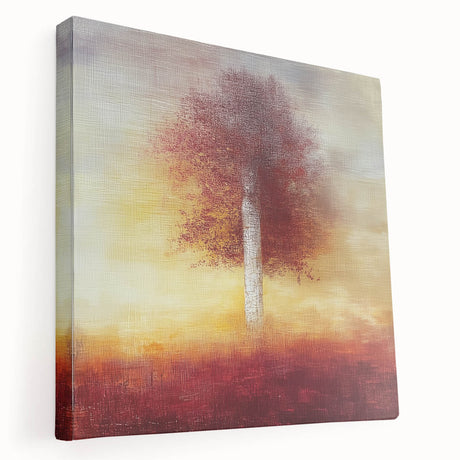 Abstract floral design stretched canvas artwork showcasing vibrant colors and intricate patterns, viewed from the side, ideal for modern home decor or art enthusiasts.