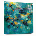Tropical Abstract Wall Art – Turquoise, Lime & Coral Canvas Print