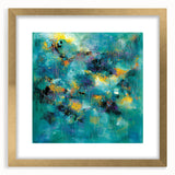 Tropical Abstract Wall Art – Turquoise, Lime & Coral Canvas Print
