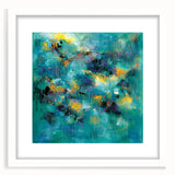 Tropical Abstract Wall Art – Turquoise, Lime & Coral Canvas Print