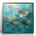 Tropical Abstract Wall Art – Turquoise, Lime & Coral Canvas Print