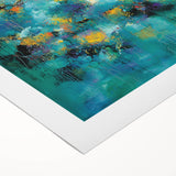 Tropical Abstract Wall Art – Turquoise, Lime & Coral Canvas Print