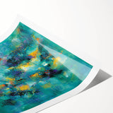 Tropical Abstract Wall Art – Turquoise, Lime & Coral Canvas Print