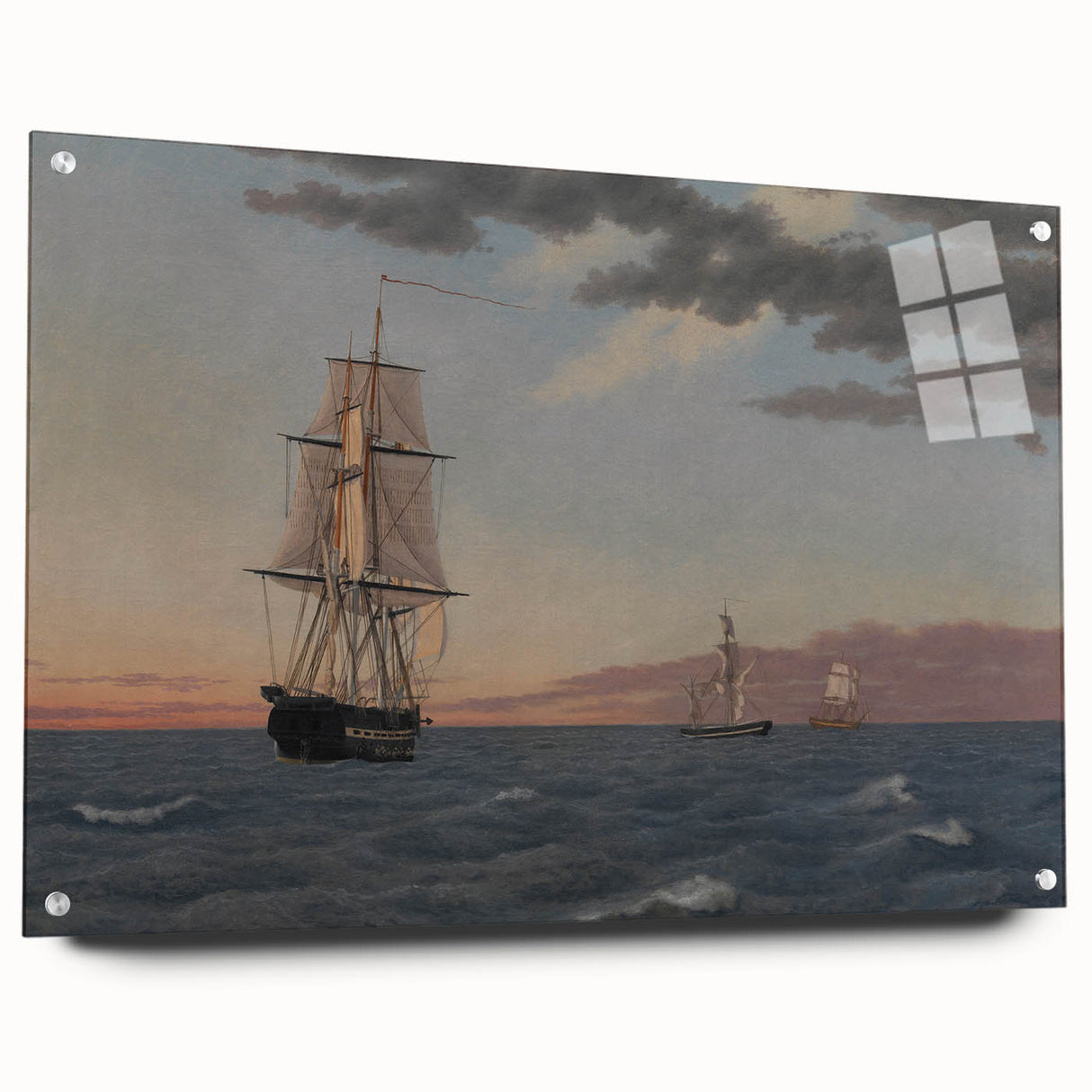 Maritime Realism Art Print - The Galathea and St. Jean by C.W. Eckersberg
