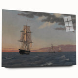 Maritime Realism Art Print - The Galathea and St. Jean by C.W. Eckersberg