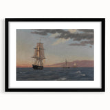 Maritime Realism Art Print - The Galathea and St. Jean by C.W. Eckersberg