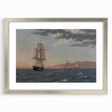 Maritime Realism Art Print - The Galathea and St. Jean by C.W. Eckersberg