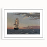 Maritime Realism Art Print - The Galathea and St. Jean by C.W. Eckersberg