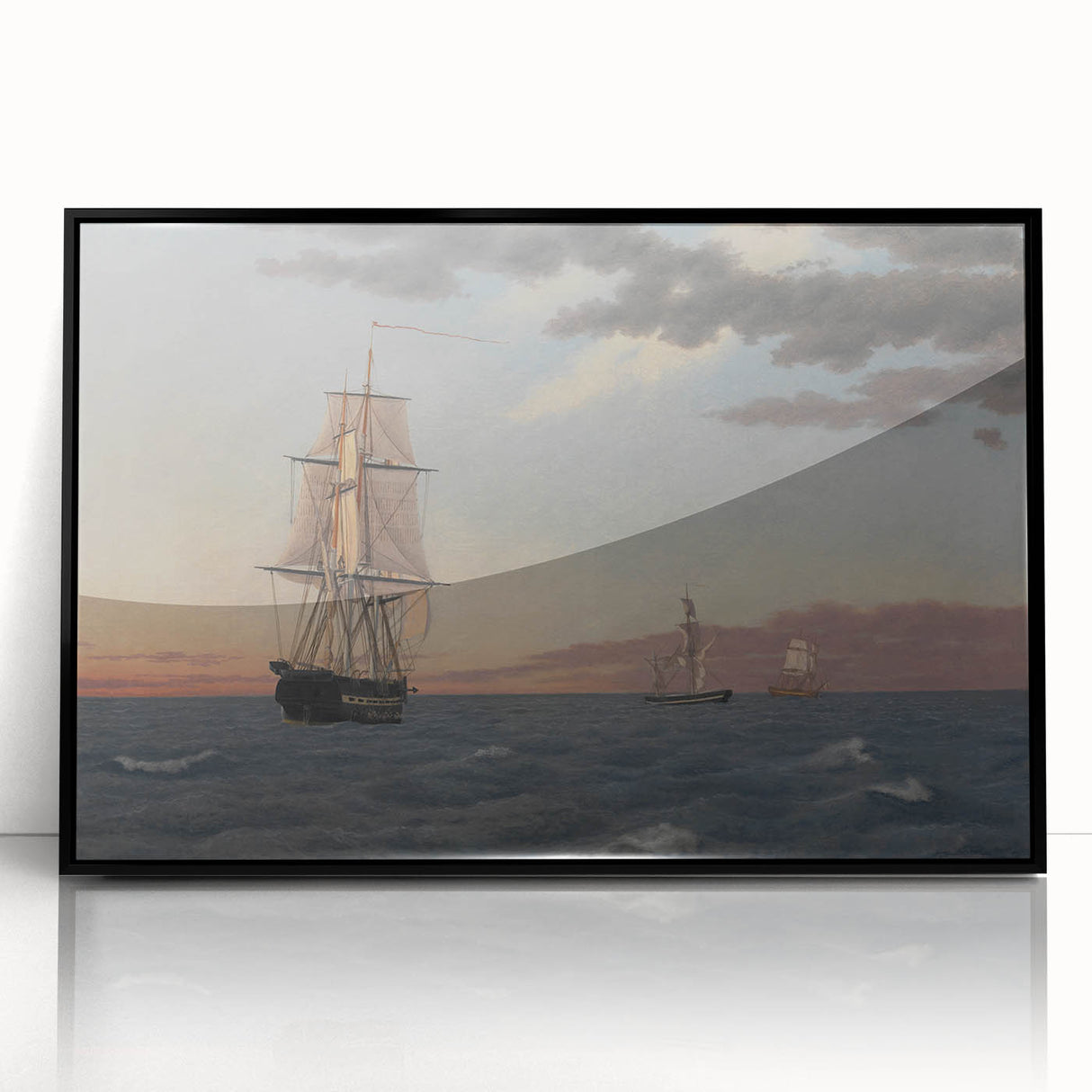 Maritime Realism Art Print - The Galathea and St. Jean by C.W. Eckersberg