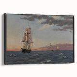 Maritime Realism Art Print - The Galathea and St. Jean by C.W. Eckersberg
