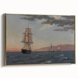 Maritime Realism Art Print - The Galathea and St. Jean by C.W. Eckersberg