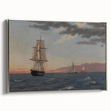 Maritime Realism Art Print - The Galathea and St. Jean by C.W. Eckersberg