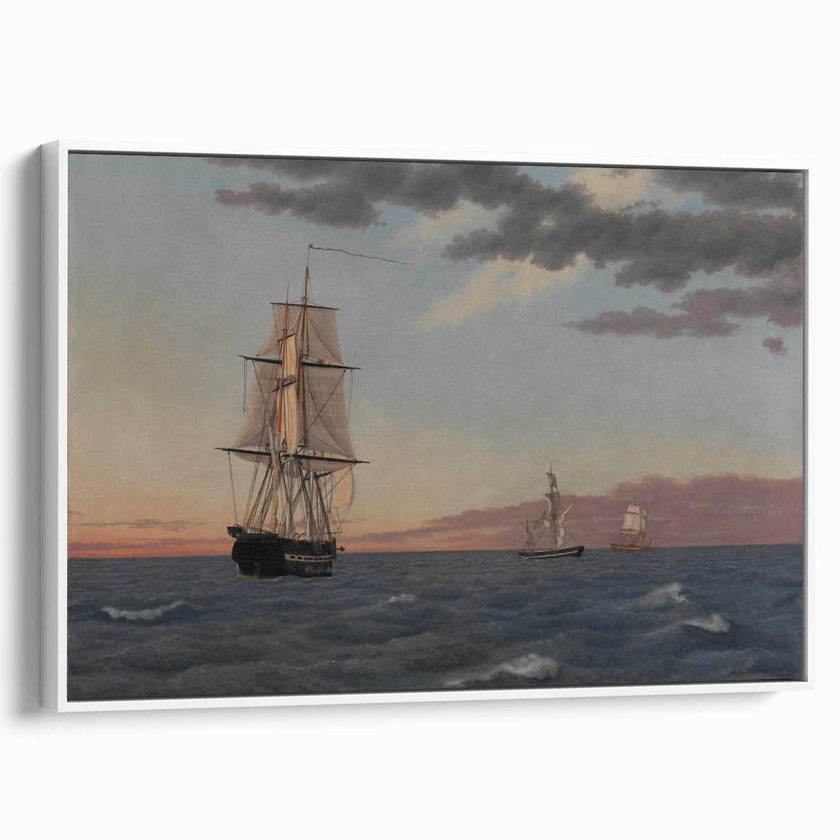 Maritime Realism Art Print - The Galathea and St. Jean by C.W. Eckersberg
