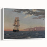 Maritime Realism Art Print - The Galathea and St. Jean by C.W. Eckersberg