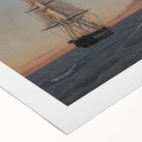Maritime Realism Art Print - The Galathea and St. Jean by C.W. Eckersberg