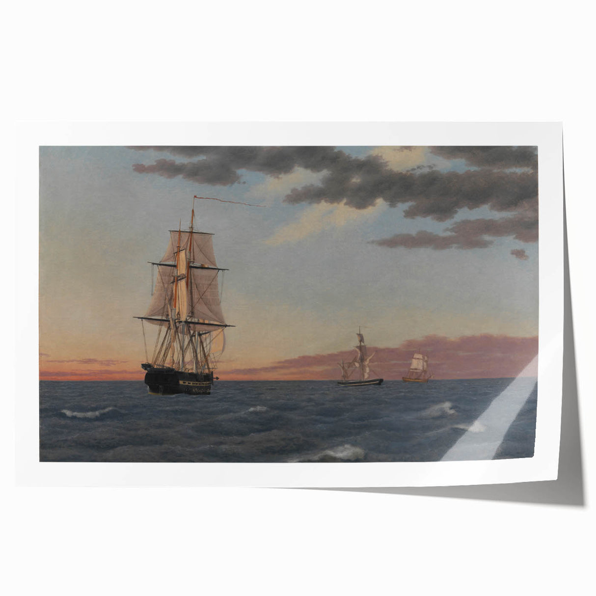 Maritime Realism Art Print - The Galathea and St. Jean by C.W. Eckersberg