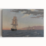 Maritime Realism Art Print - The Galathea and St. Jean by C.W. Eckersberg